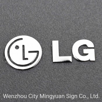Étiquette écologique Electroform Metal Nickel Logo avec adhésif 3m (LG)