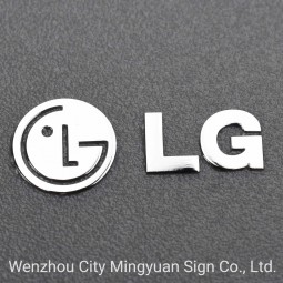 Etiqueta de logotipo de níquel metálico electroformado ecológico con adhesivo de 3 m (LG)