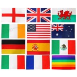 Vente en gros de haute qualité personnalisé imprimé avec des drapeaux de fenêtre de voiture en plastique publicité Logo personnalisé national 2X3FT Polyester Jardin Drapeaux person