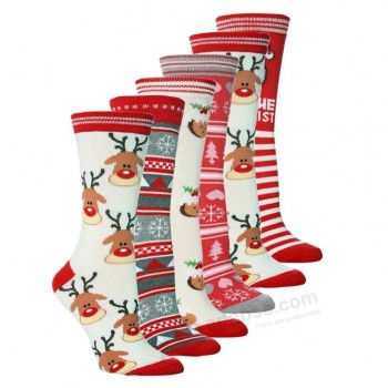 custom cotton dress happy women christmas socks gift