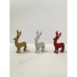 Polyresin Material Bling Deer Christmas Decoration and Gift