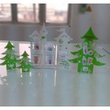 magic automatically assembly corrugated cardboard paper christmas tree shaped for gifts promotion