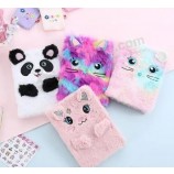 wholesale novelty plush notebook diary planner notepad stationery christmas gift