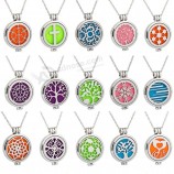 Aromathérapie Diffuseur d’huiles essentielles avec collier en acier inoxydable Parfum Barbator Pendentif Décoration Mode Cadeau de Noël