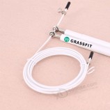 speed rope white aluminum handle crossfit jump rope with private label customized logo