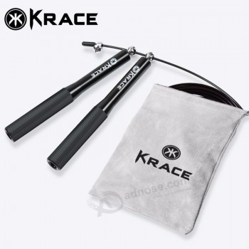 kraceメーカーはロゴをカスタマイズしますフィットネス調整可能なトレーニング運動速度鋼線加重購入スキップ縄跳び