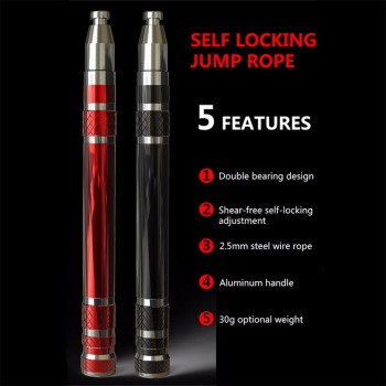 Custom logo jumping ropes bearing adjustable heavy fitness aluminium handle speed weighted skipping jump rope