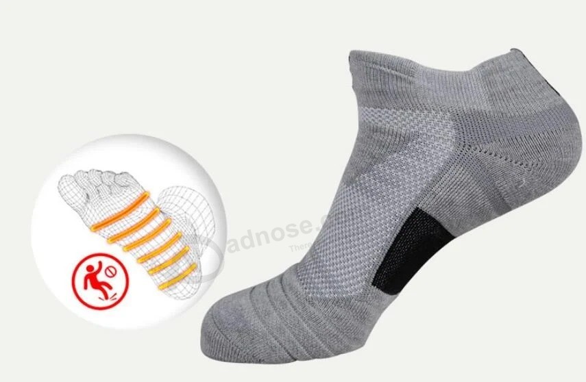 Оптовые спортивные носки Grip Нескользящие хлопковые мужские баскетбольные носки Модные компрессионные носки с терри