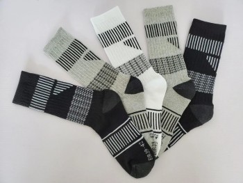 Homme Chaussettes de sport Coton biologique Polyester Coton recyclé Chaussettes éponge Paquet de 5