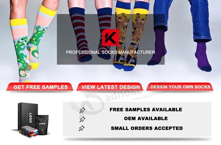 Calcetines de algodón coloridos calcetines de equipo de diseño personalizado de vestido animal lindo de fruta