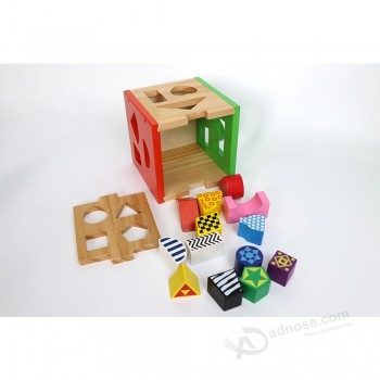Forme en bois trier géométrique Jeu Formes Blocs de construction Cognition Assorti Jouet Enfants Jouets éducatifs Woden Montessori