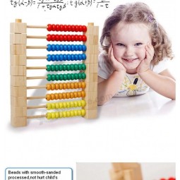 Matemáticas de desarrollo inteligente DIY laberinto de cuentas de madera Juguete educativo preescolar (GY-0004)