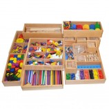 Vente en gros en bois sensoriel Montessori Matériel Produit Jouets éducatifs pour enfants
