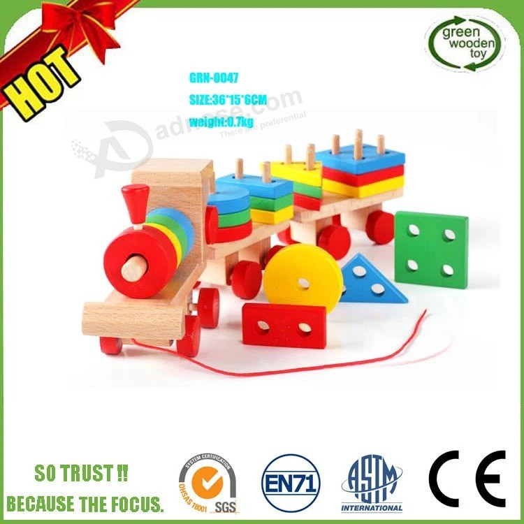 2020 Top Fsc kids Block train toys juguetes de madera para bebés educativos para niños
