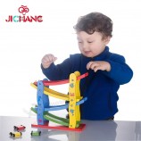 Jouets éducatifs de voiture à roues pour enfants en bois