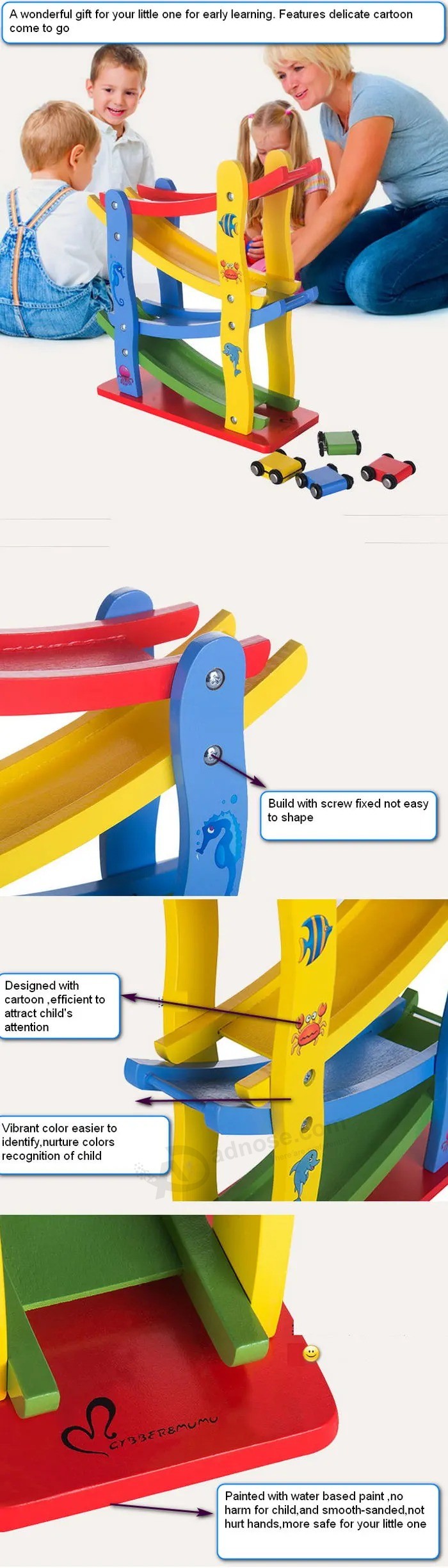 Wooden kids Wheel Car educational Toys (GY-W0002)