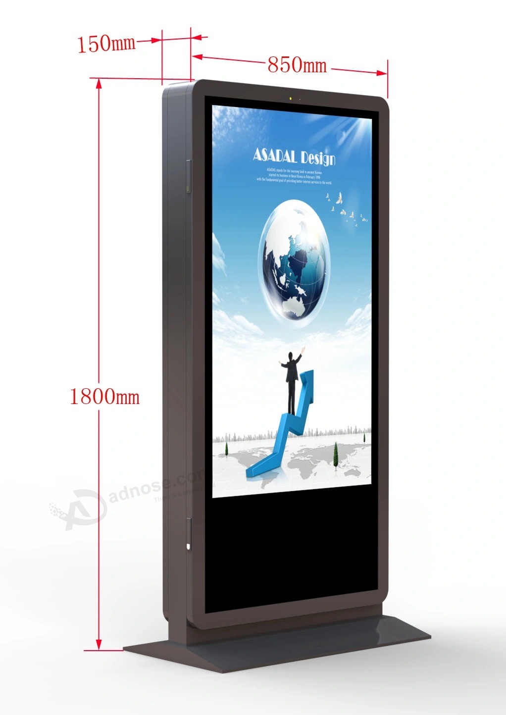 Factory Price Floor Standing 86 Inches Bus Shelter Digital Signage Kisosk with Light Box