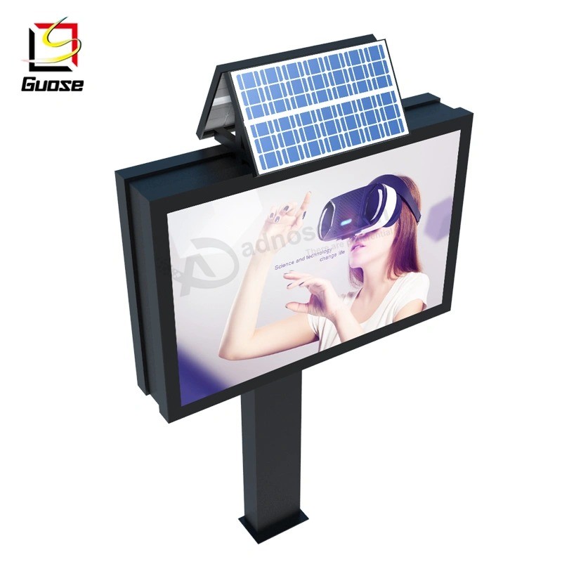 Solar power Standing Advertising Billboard scrolling light box