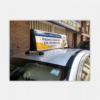 Vente en gros Chine Prix d’usine aimants Slim Taxi Top Publicité Boîte à lumière