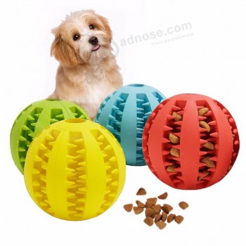 Pet Fuite En Caoutchouc Boule Alimentaire Pastèque Mâcher Boule Pour Chien Jouet Boules D’entraînement Nettoyant De Dents Pour Chien Alimentation Interactive Jouet Pour Animaux De
