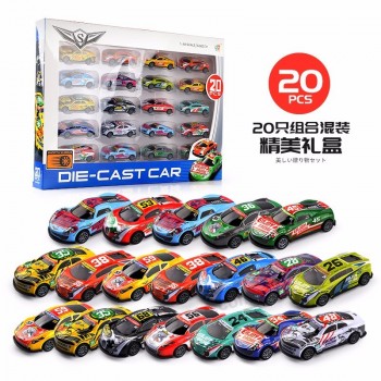 Alloy Customized Promotional Set Simulation Miniature 1/64 Diecast  Model Car Toy Vehicles Pull back toy car for  kids