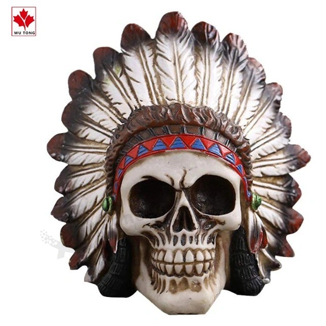 Polyresin Indianer Schädel Halloween Craft
