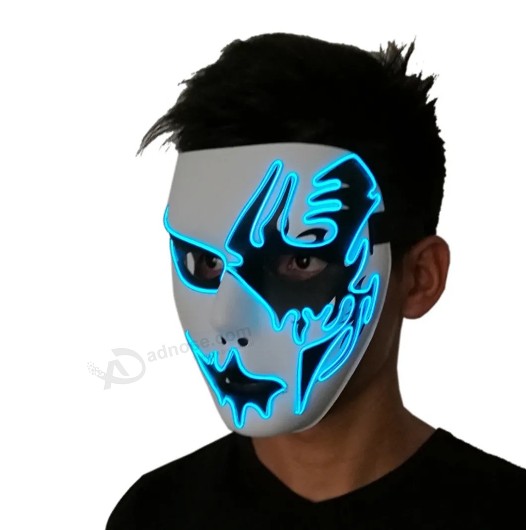Светодиодная маска для Хэллоуина Загорается страшная маска