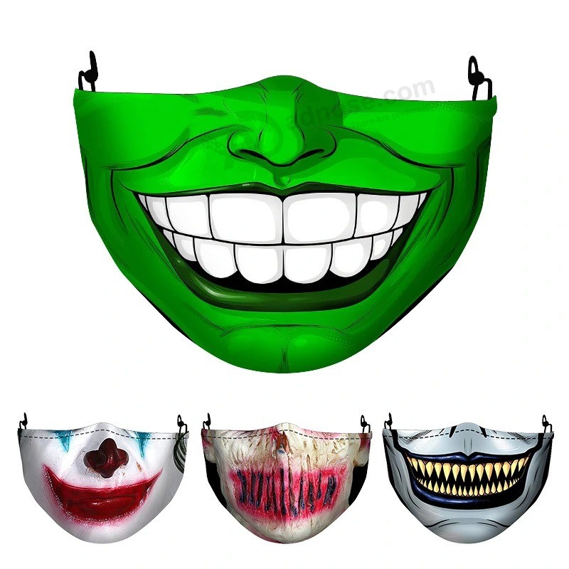 2020 beliebte Halloween-Stoff Cover Design Waschbare, wiederverwendbare Maske, Anti-Frosch