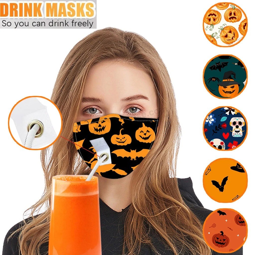 Máscaras de Halloween Tampas invisíveis para beber