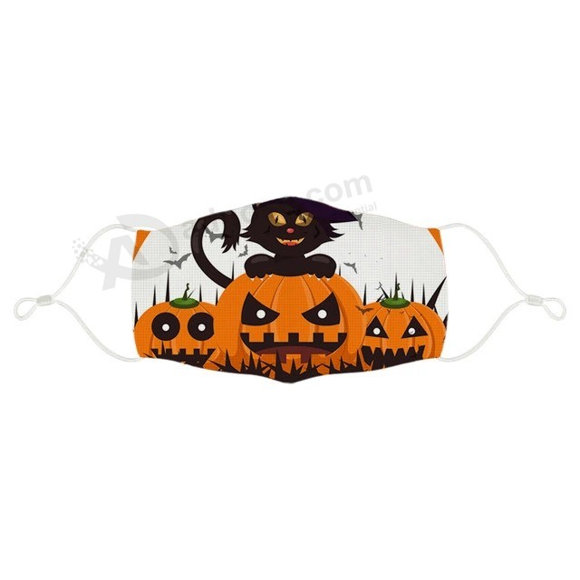 Halloween-Masken für Kinder Baumwolldruck Cartoon Stoff Masken für Staub und Nebel können für winddichte Masken für Studenten gewaschen werden
