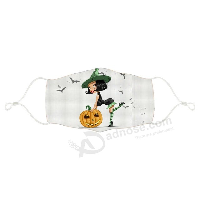 Halloween-maskers voor kinderen Katoenen bedrukte Cartoon-doek Maskers voor stof en mist Kunnen worden gewassen voor winddichte maskers voor studenten