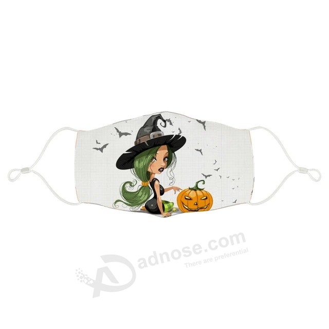 Halloween Masks for Children Cotton Printed Cartoon Cloth Masks for Dust and Fog Can Be Washed for Windproof Masks for Students