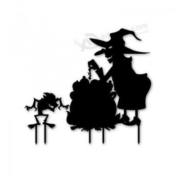 buiten tuin / tuin ornament halloween geschenken griezelig heks metalen bord