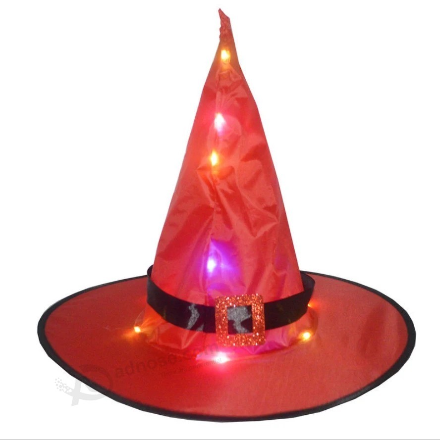 Светящаяся шляпа ведьмы, шляпа ведьмы на Хэллоуин, украшение шляпа ведьмы, праздничная игрушка, подарок на Хэллоуин
