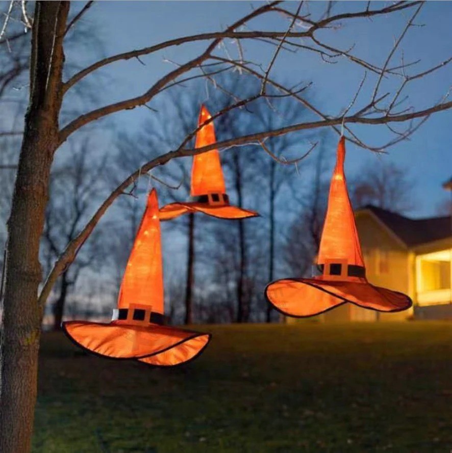 Chapéu de bruxa luminoso, chapéu de bruxa de halloween, decoração de chapéu de bruxa, brinquedo de feriado, presente de Halloween