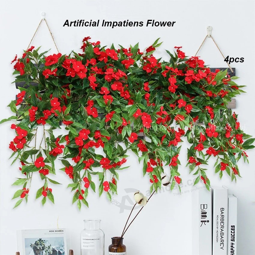 70cm wholesale Faux plastic Impatiens artificial Flower Decoraton