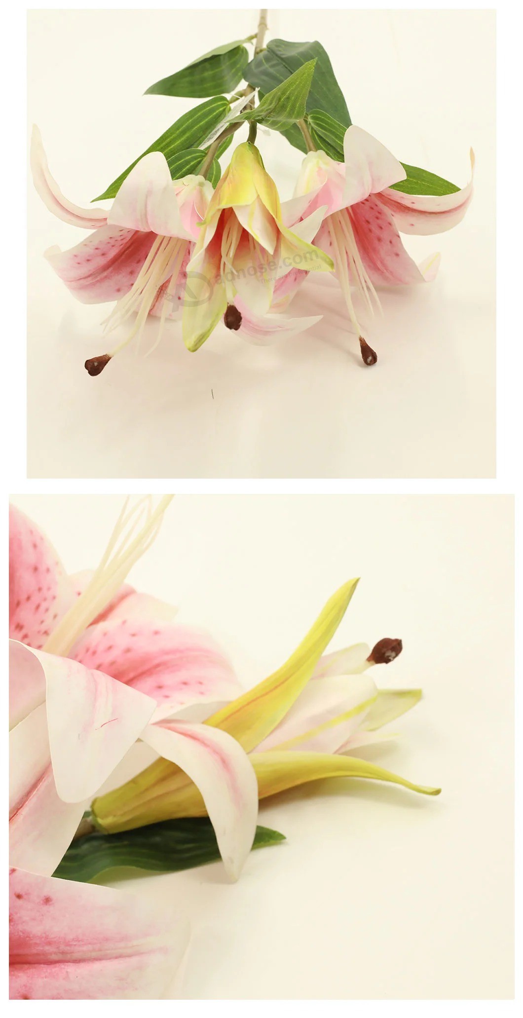 美しい造花ユリスプレー装飾花Dy1-2732