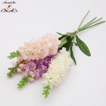 Fournisseur de mariage Fleurs violettes Fleur artificielle Décoration de mariage Fleur de soie