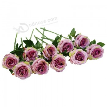 Real Touch Latex Artificial Flowers Plastic Rose Decorative Artificial Flowers Silk Rose Flower for Home Party and Wedding Decoration