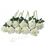 Fleur artificielle en latex Real Touch Rose en plastique Fleurs artificielles décoratives Fleur de rose en soie pour la décoration de fête à la maison et de mariage