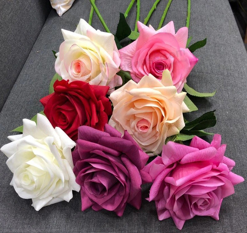 Real touch Latex artificial Flowers silk Rose decorative Artificial Flowers