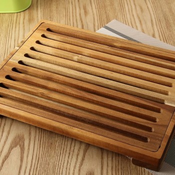 Acacia fendu couteau en bois Set Cutting Bread Board