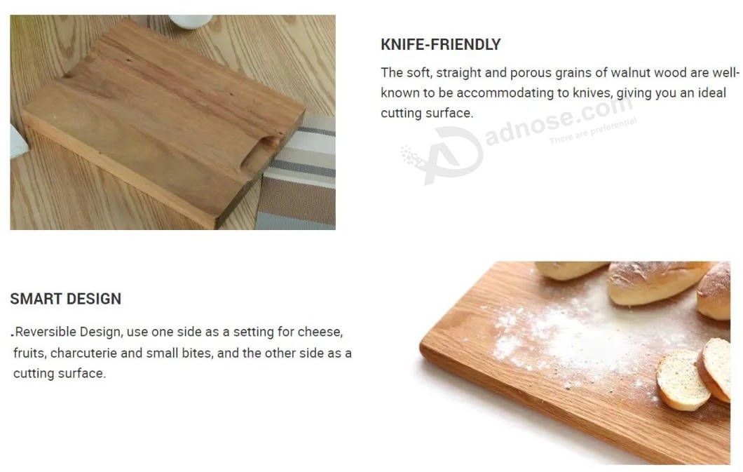 Conjunto de faca de madeira com fenda Acacia corte tábua de pão