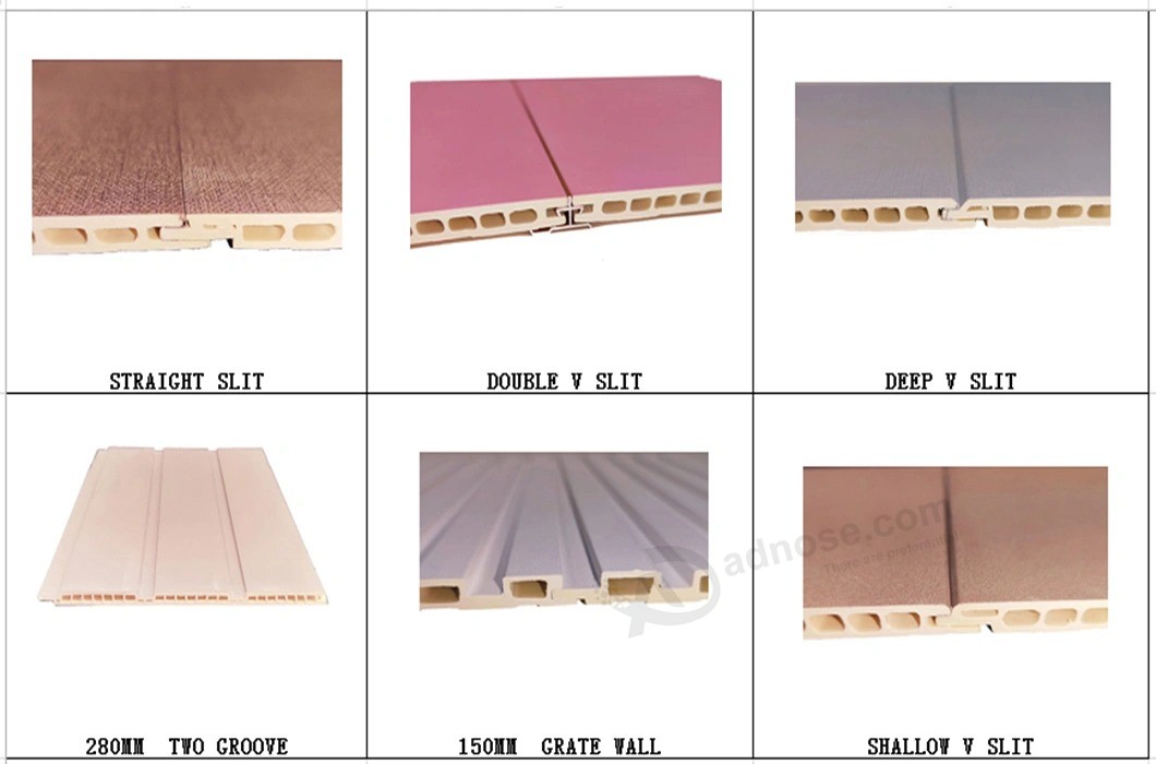 Venda quente Fácil de instalar Placa de parede WPC de grãos de madeira