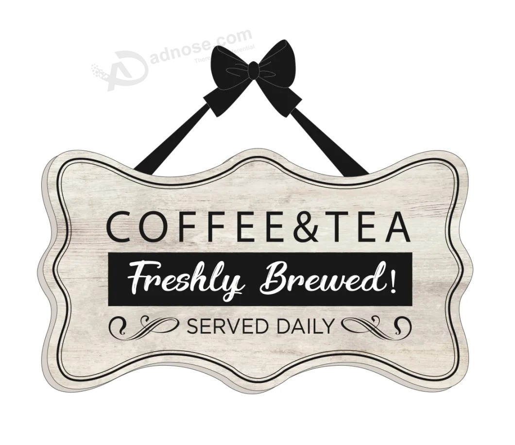 Antique style Wooden hanging Board for coffee Shop wall Decor Sign