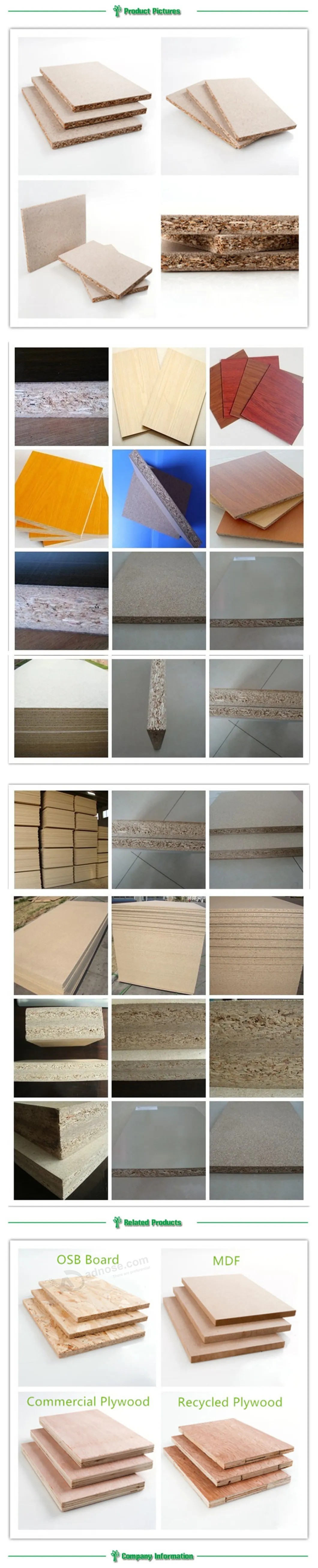 Preço de placa laminada de melamina de madeira e aglomerado por atacado para móveis