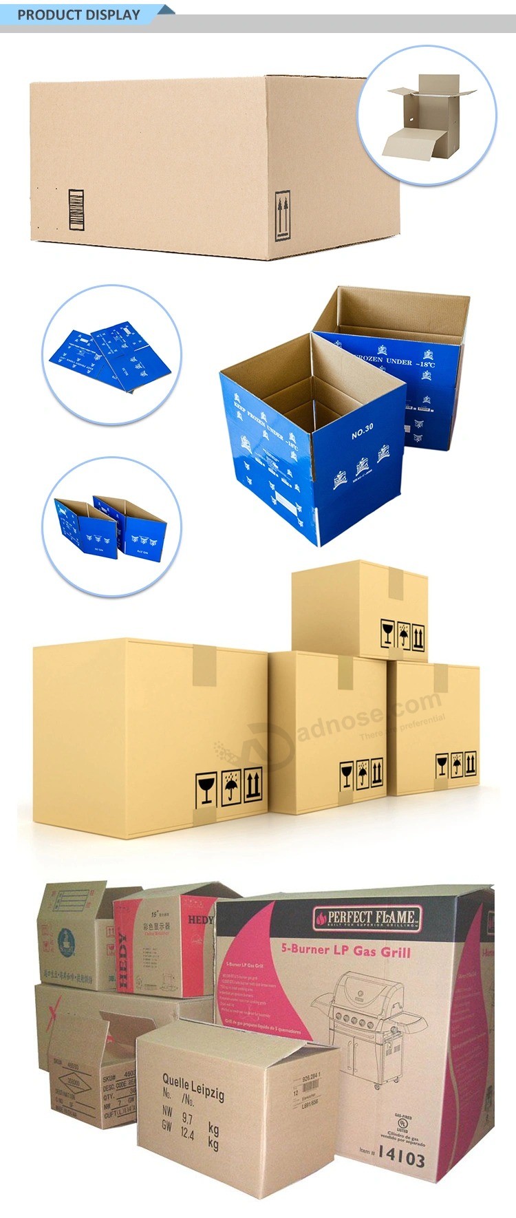 중국 공급 업체 사용자 정의 배송 골판지 판지 포장 상자