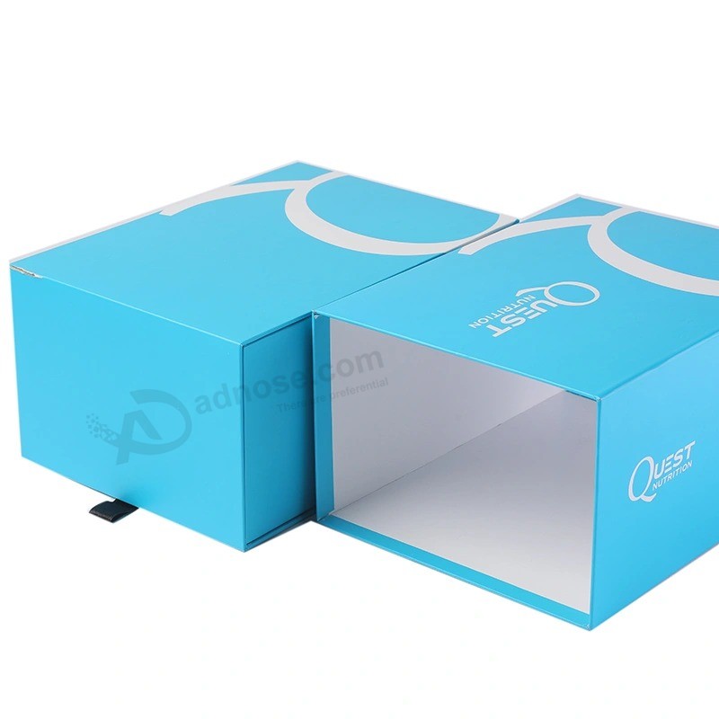 Cute blue Rabbit gift Carton folding Hard Box for Packing