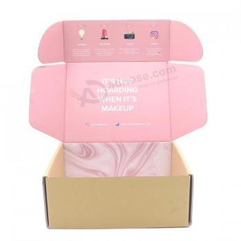 wholesale custom printed mailer shipping carton paper corrugated Box foldable postal delivery tuck End corrugated paper Box