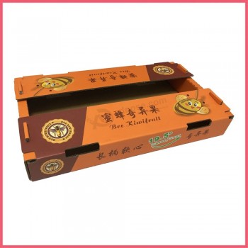 custom printed corrugated folding paper apple grape pineapple peach cherry cherries packaging carton Box